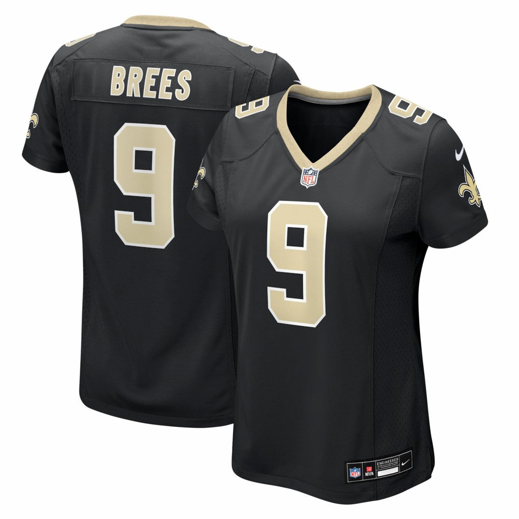 Drew Brees New Orleans Saints Women's Team Game Jersey - Black Jerseys
