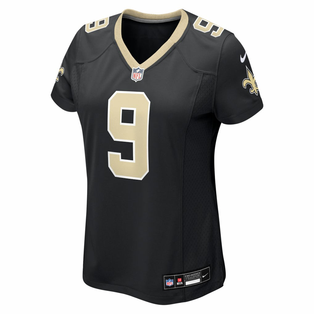 Drew Brees New Orleans Saints Women's Team Game Jersey - Black Jerseys