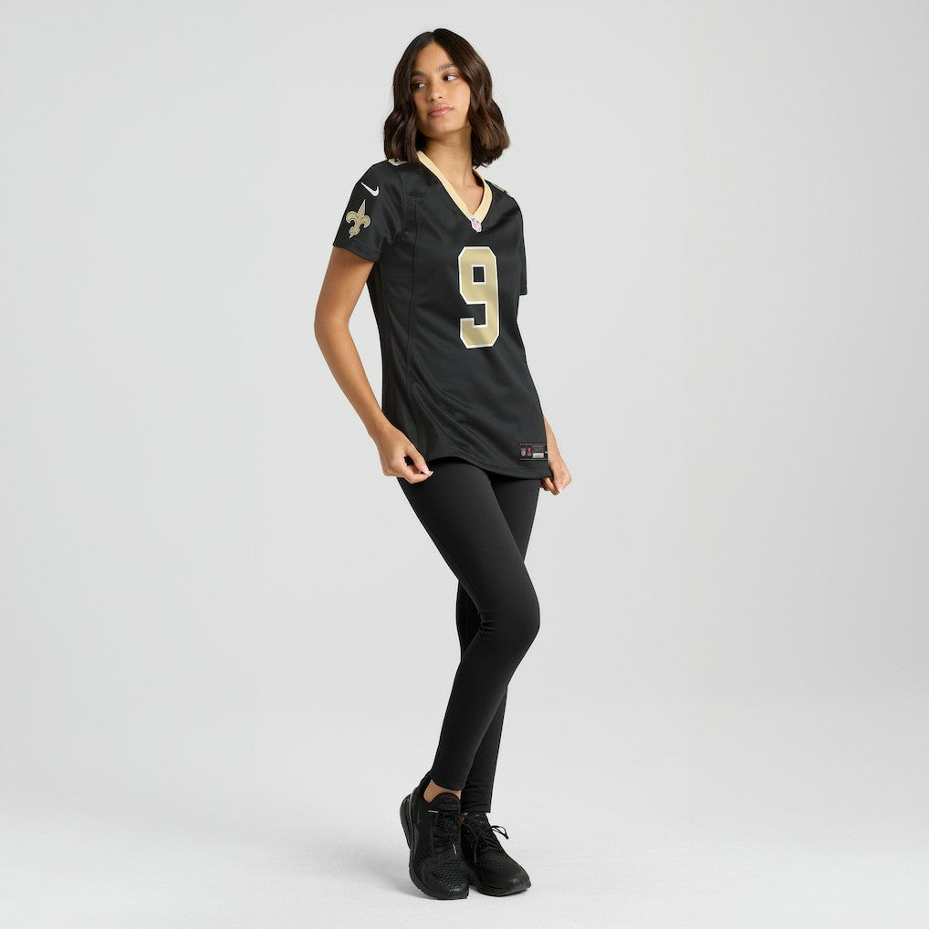 Drew Brees New Orleans Saints Women's Team Game Jersey - Black Jerseys