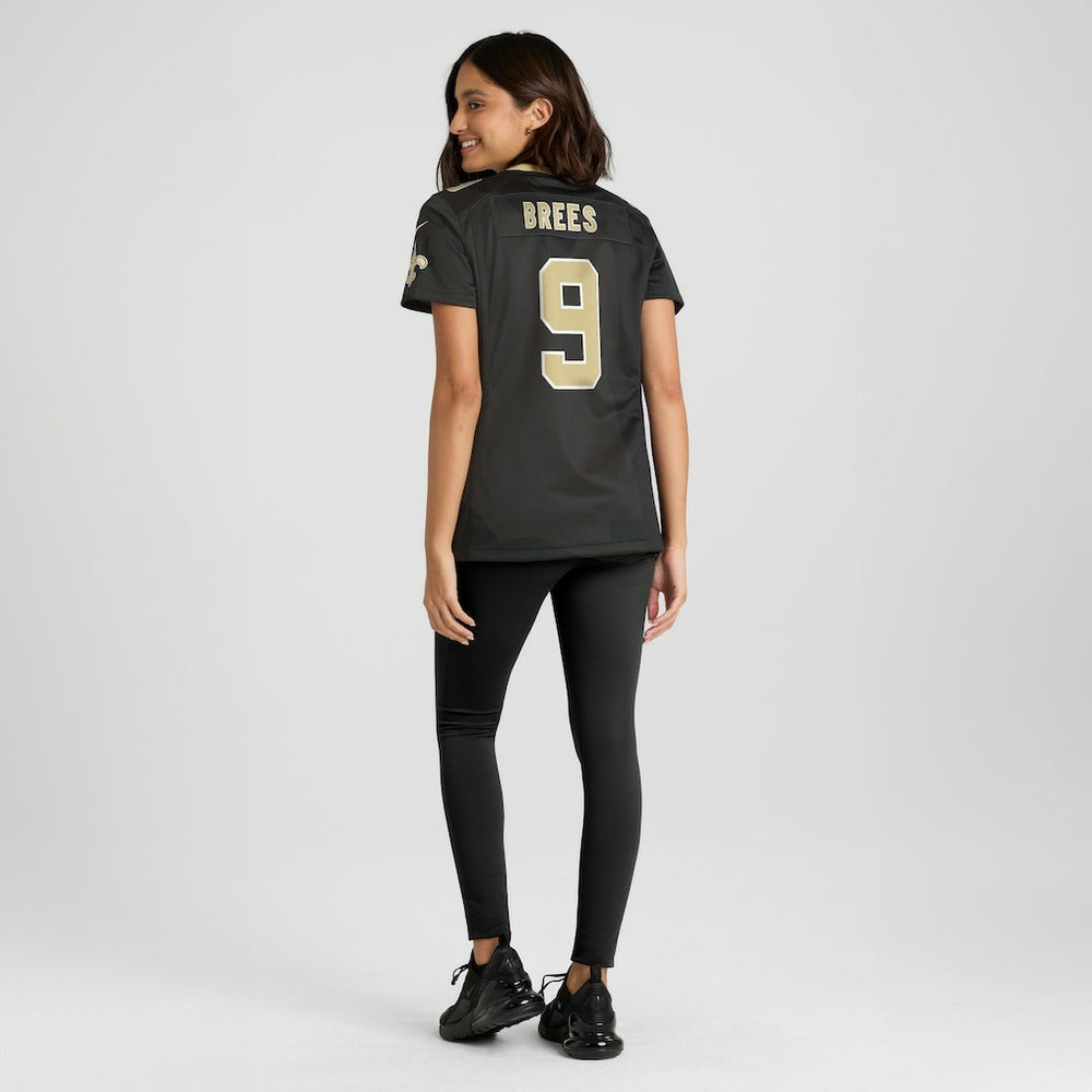 Drew Brees New Orleans Saints Women's Team Game Jersey - Black Jerseys
