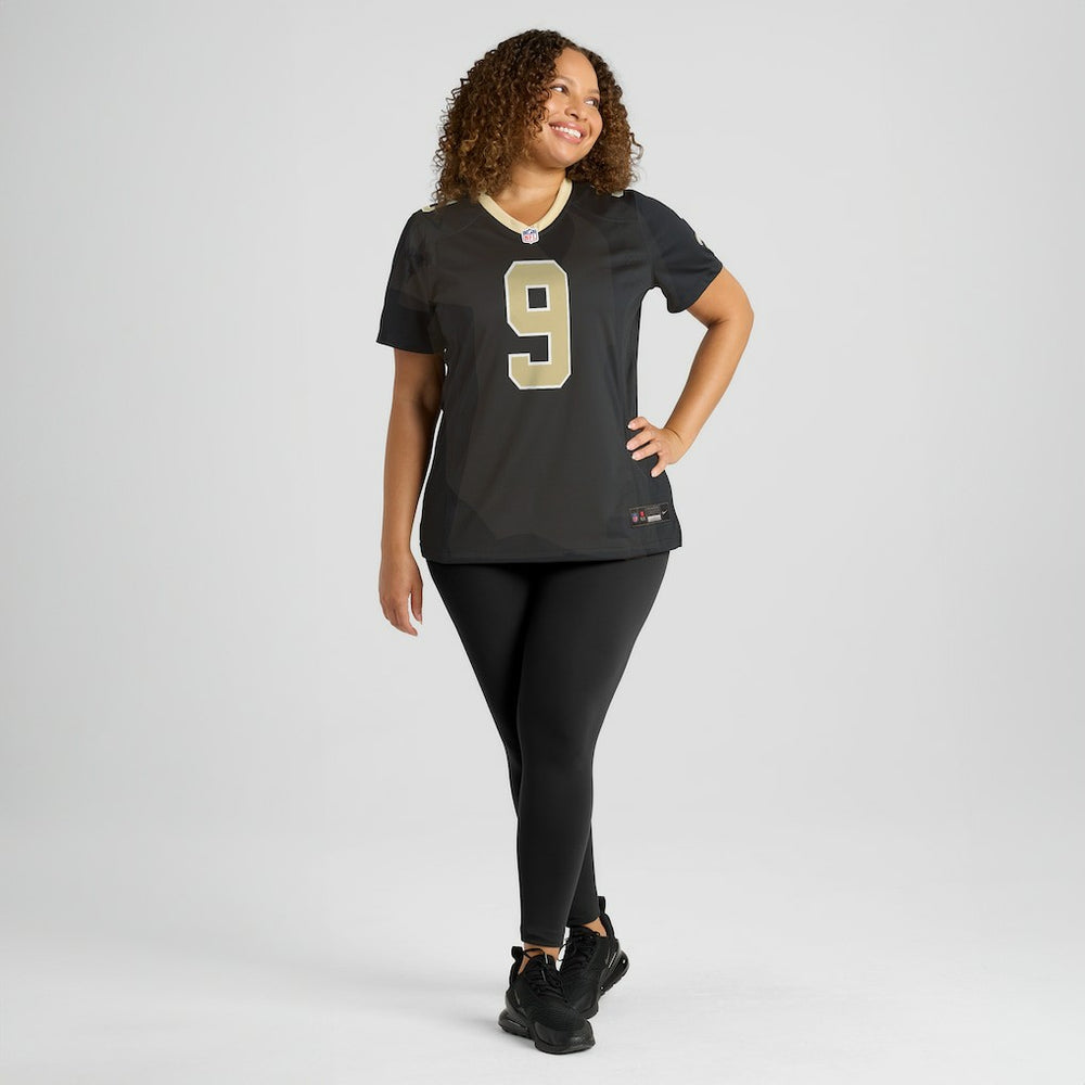 Drew Brees New Orleans Saints Women's Team Game Jersey - Black Jerseys