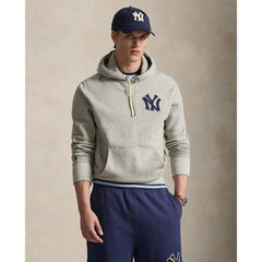 Yankees Polo Ralph Lauren Fleece Hoodie - Gray Hoodies