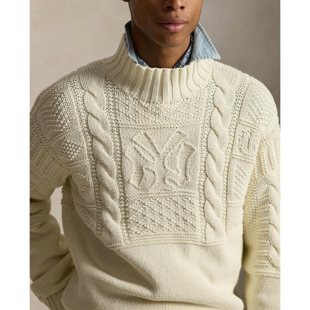 Yankees Polo Ralph Lauren Sweater - Cream