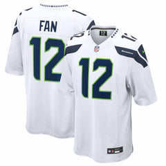 12s Seattle Seahawks Game Jersey - White Jerseys