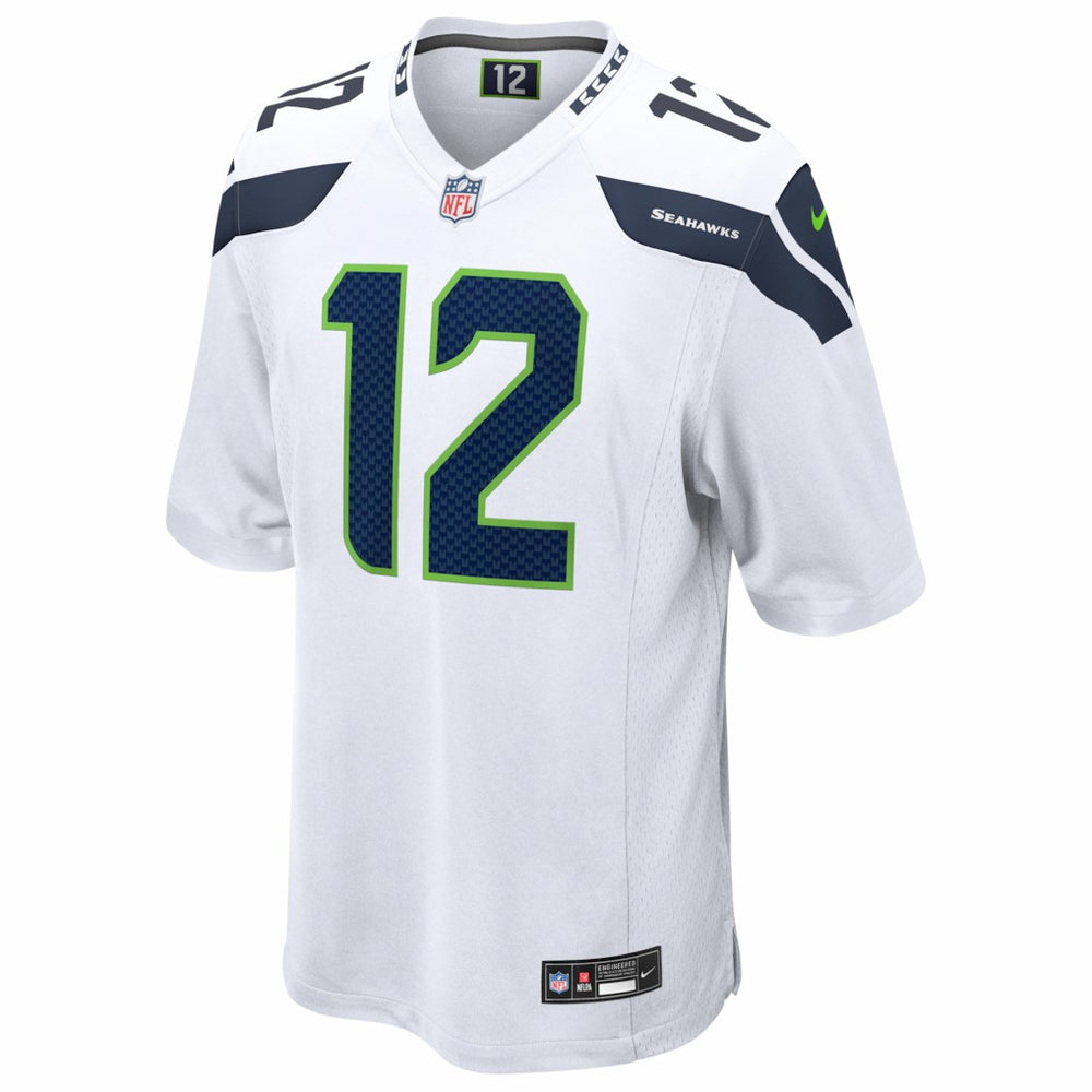 12s Seattle Seahawks Game Jersey - White Jerseys
