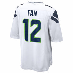 12s Seattle Seahawks Game Jersey - White Jerseys