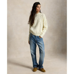 Yankees Polo Ralph Lauren Women's Sweater - Cream