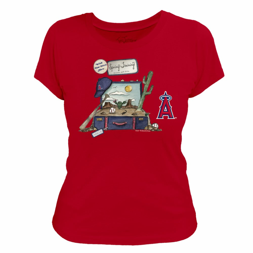 Los Angeles Angels Tiny Turnip Women's 2026 Spring Training T-Shirt - Red T-shirts
