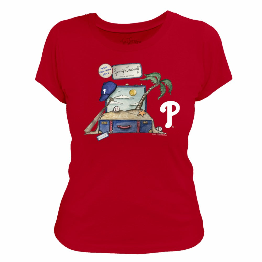 Philadelphia Phillies Tiny Turnip Women's 2026 Spring Training T-Shirt - Red T-shirts