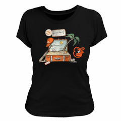 Baltimore Orioles Tiny Turnip Women's 2026 Spring Training T-Shirt - Black T-shirts