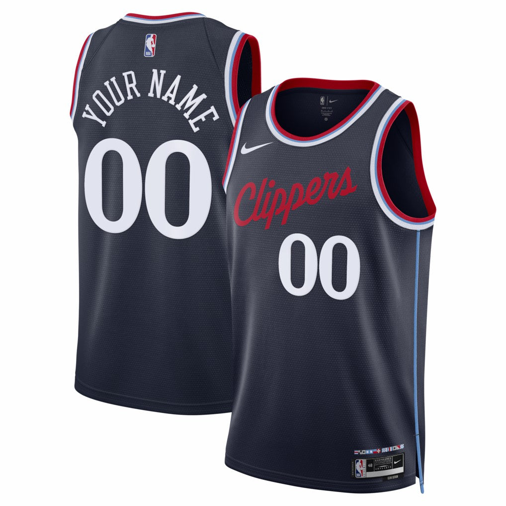 LA Clippers Unisex Swingman Custom Jersey Icon Edition Navy - Nike