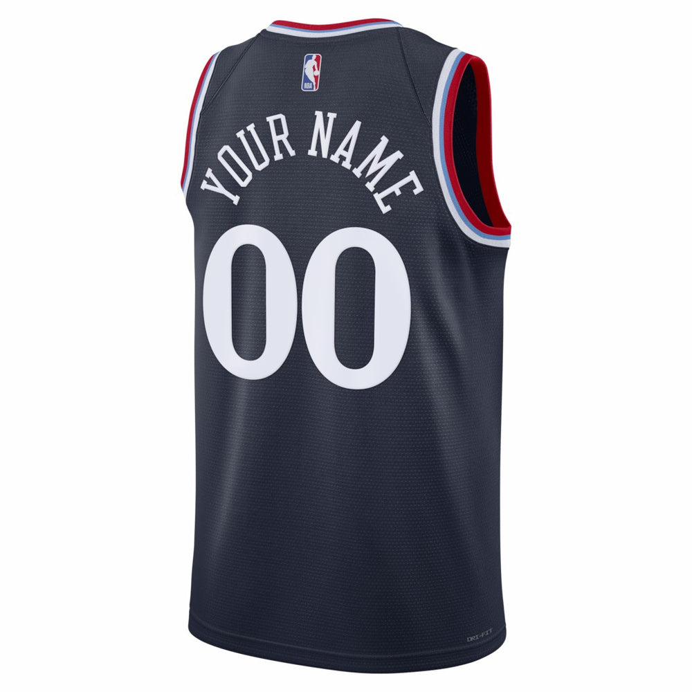 LA Clippers Unisex Swingman Custom Jersey Icon Edition Navy - Nike