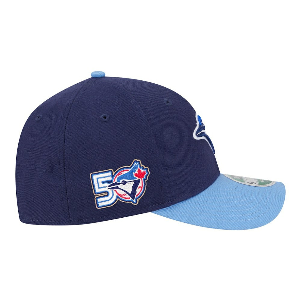 Toronto Blue Jays New Era 50th Season Player Replica Side Patch 9FORTY Adjustable Hat - Navy Hats