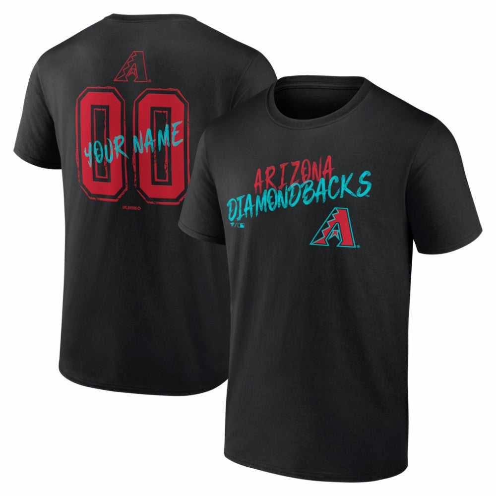 Arizona Diamondbacks  Hustle Personalized Name & Number T-Shirt - Black T-shirts