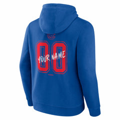 Chicago Cubs  Hustle Personalized Name & Number Hoodie - Royal Hoodies