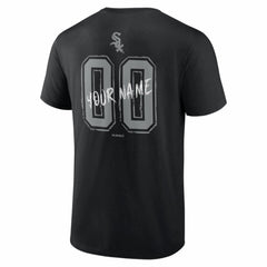 Chicago White Sox  Hustle Personalized Name & Number T-Shirt - Black T-shirts