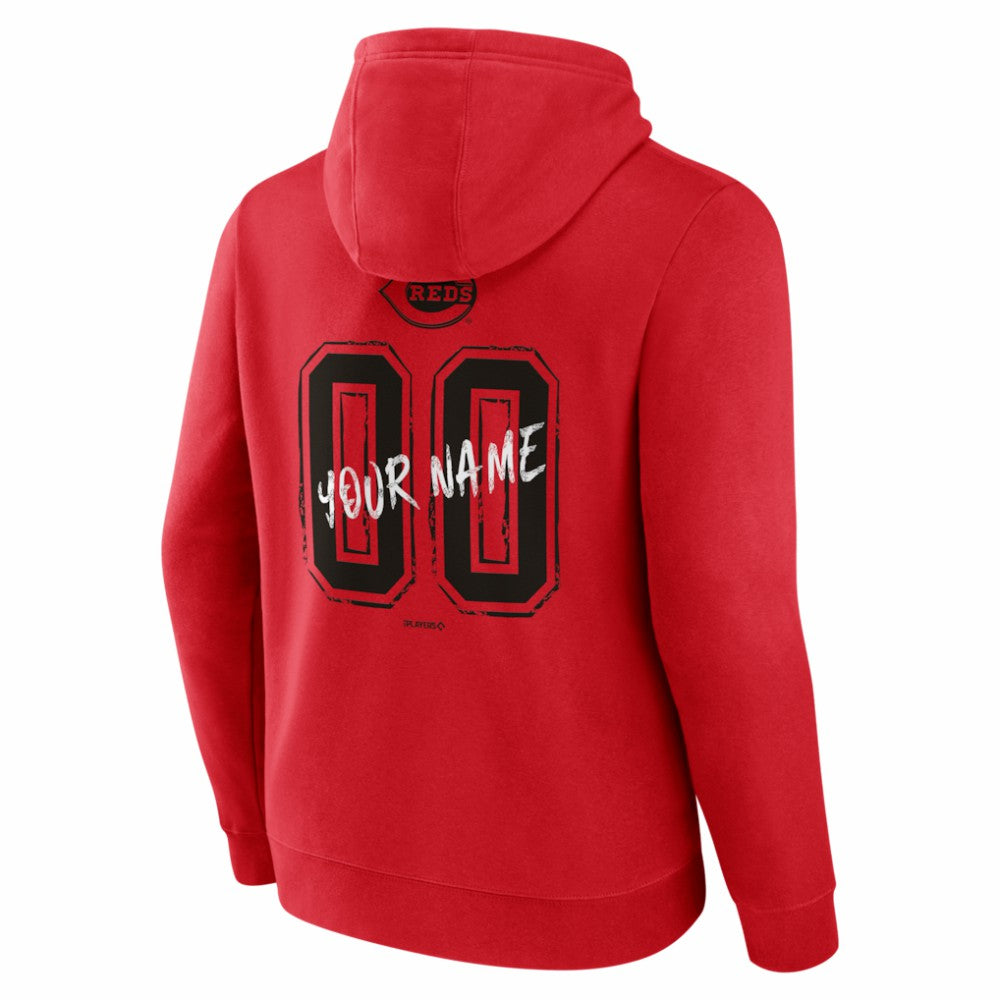 Cincinnati Reds  Hustle Personalized Name & Number Hoodie - Red Hoodies