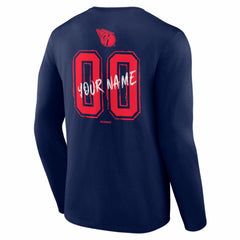 Cleveland Guardians  Hustle Personalized Name & Number Long Sleeve T-Shirt - Navy T-shirts