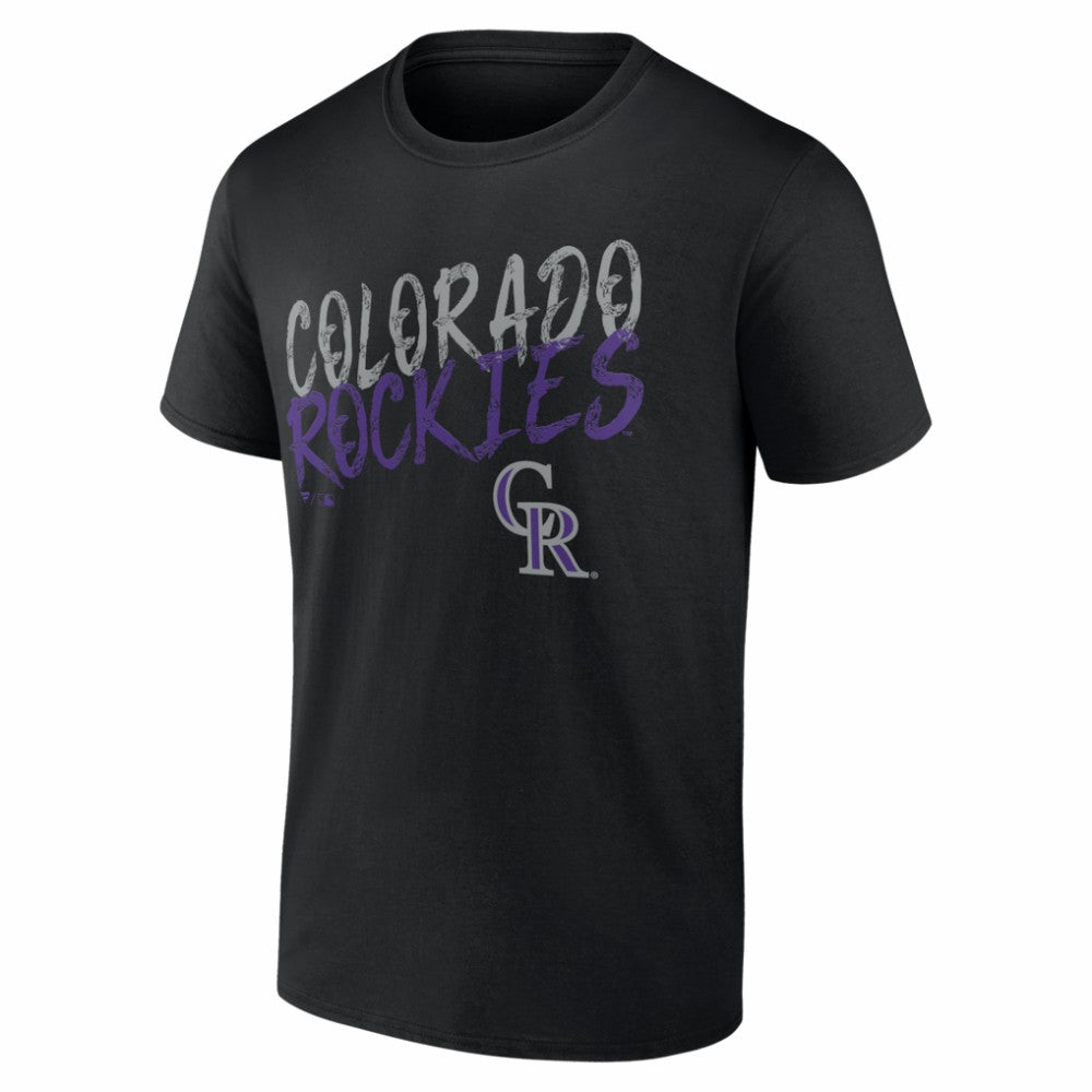 Colorado Rockies  Hustle Personalized Name & Number T-Shirt - Black T-shirts