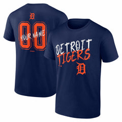 Detroit Tigers  Hustle Personalized Name & Number T-Shirt - Navy T-shirts