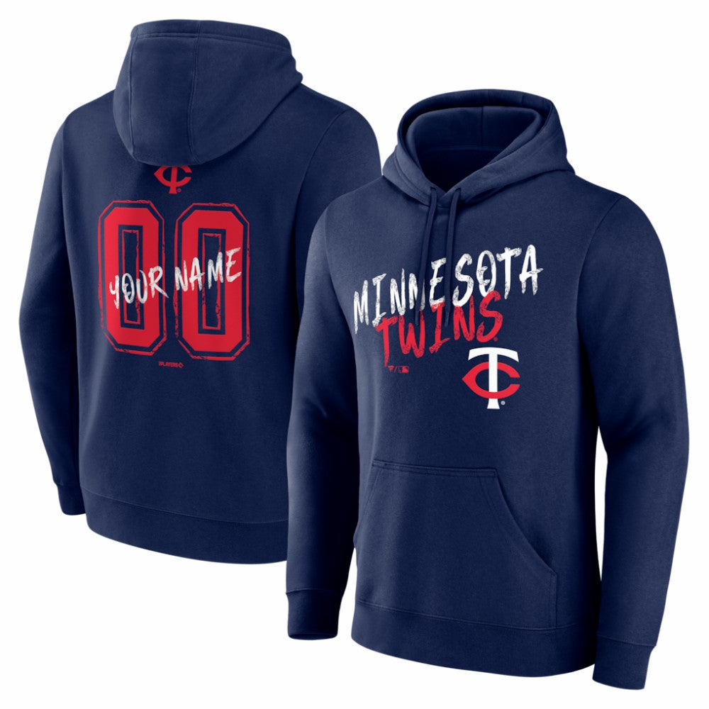 Minnesota Twins  Hustle Personalized Name & Number Hoodie - Navy Hoodies