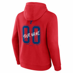 Philadelphia Phillies  Hustle Personalized Name & Number Hoodie - Red Hoodies