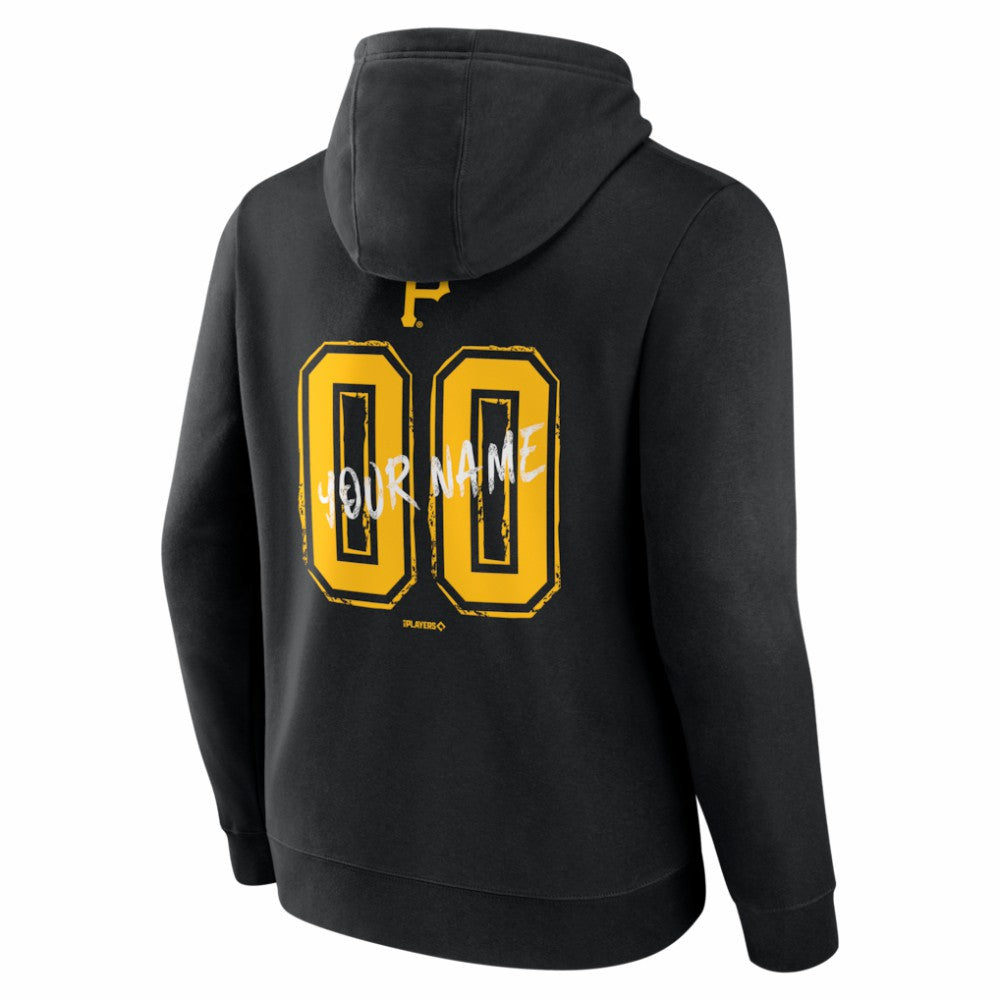 Pittsburgh Pirates  Hustle Personalized Name & Number Hoodie - Black Hoodies