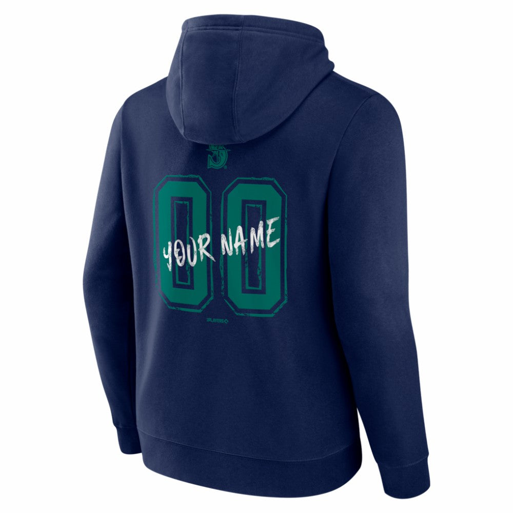 Seattle Mariners  Hustle Personalized Name & Number Hoodie - Navy Hoodies