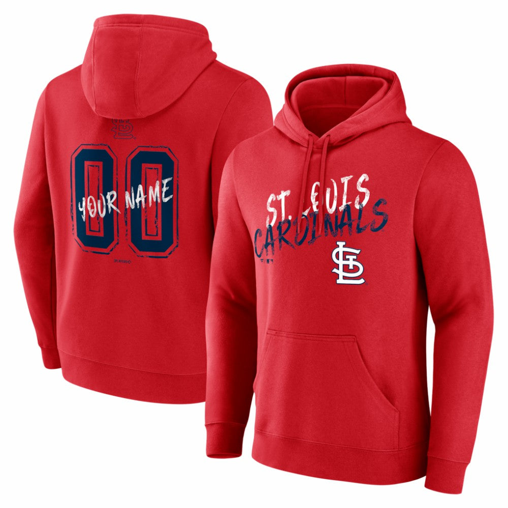 St. Louis Cardinals  Hustle Personalized Name & Number Hoodie - Red Hoodies