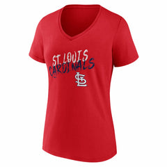 St. Louis Cardinals Women's Hustle Personalized Name & Number V-Neck T-Shirt - Red T-shirts