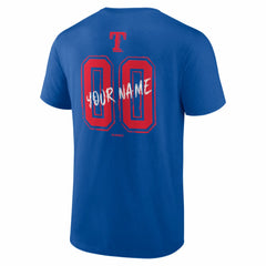 Texas Rangers  Hustle Personalized Name & Number T-Shirt - Royal T-shirts