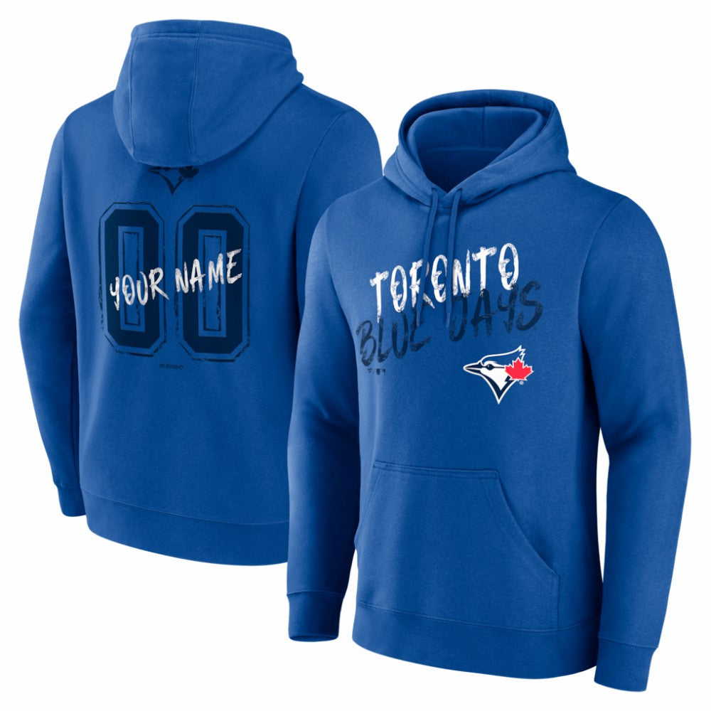 Toronto Blue Jays  Hustle Personalized Name & Number Hoodie - Royal Hoodies