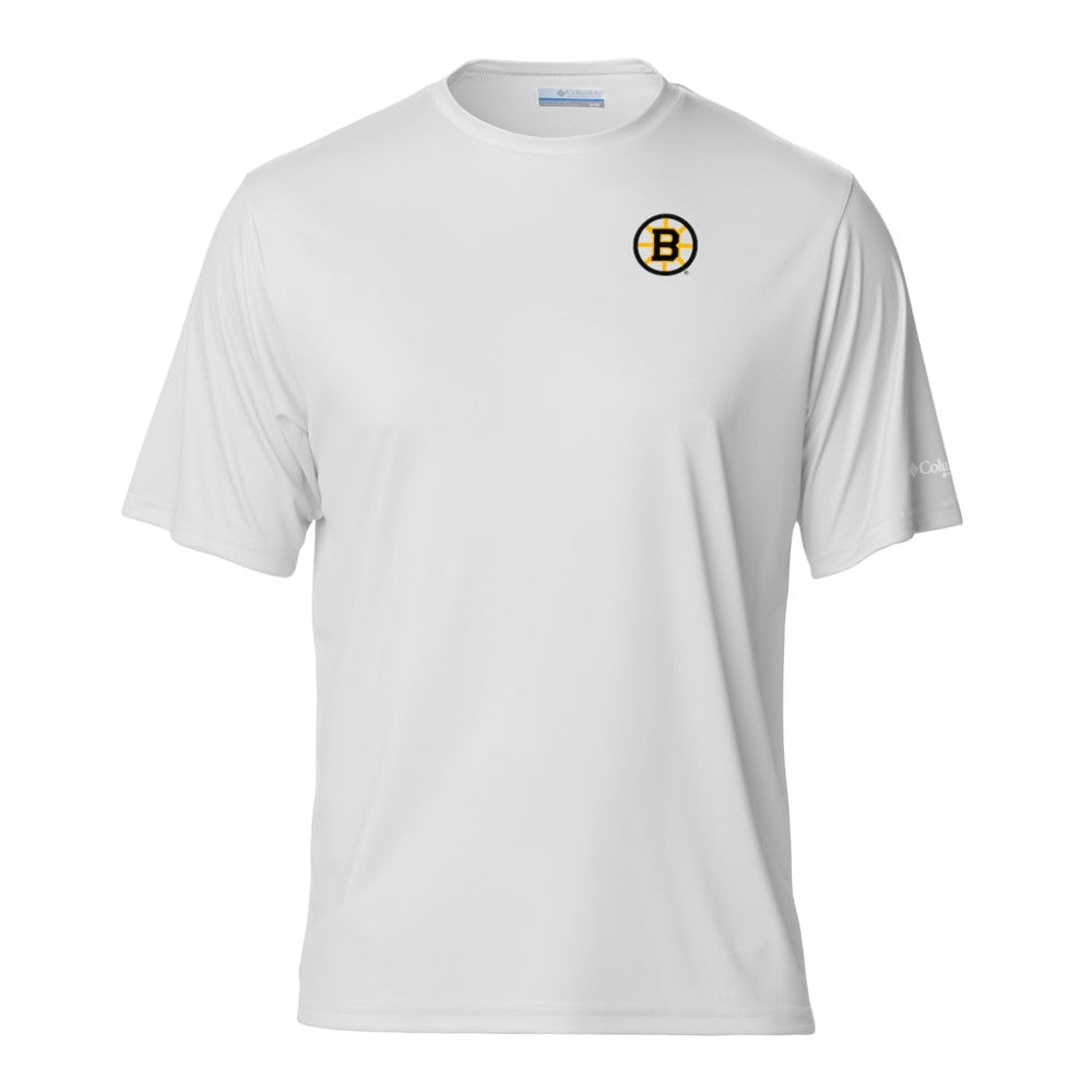Boston Bruins Columbia PFG Terminal Tackle Omni-Shade T-Shirt - White | US 203863730