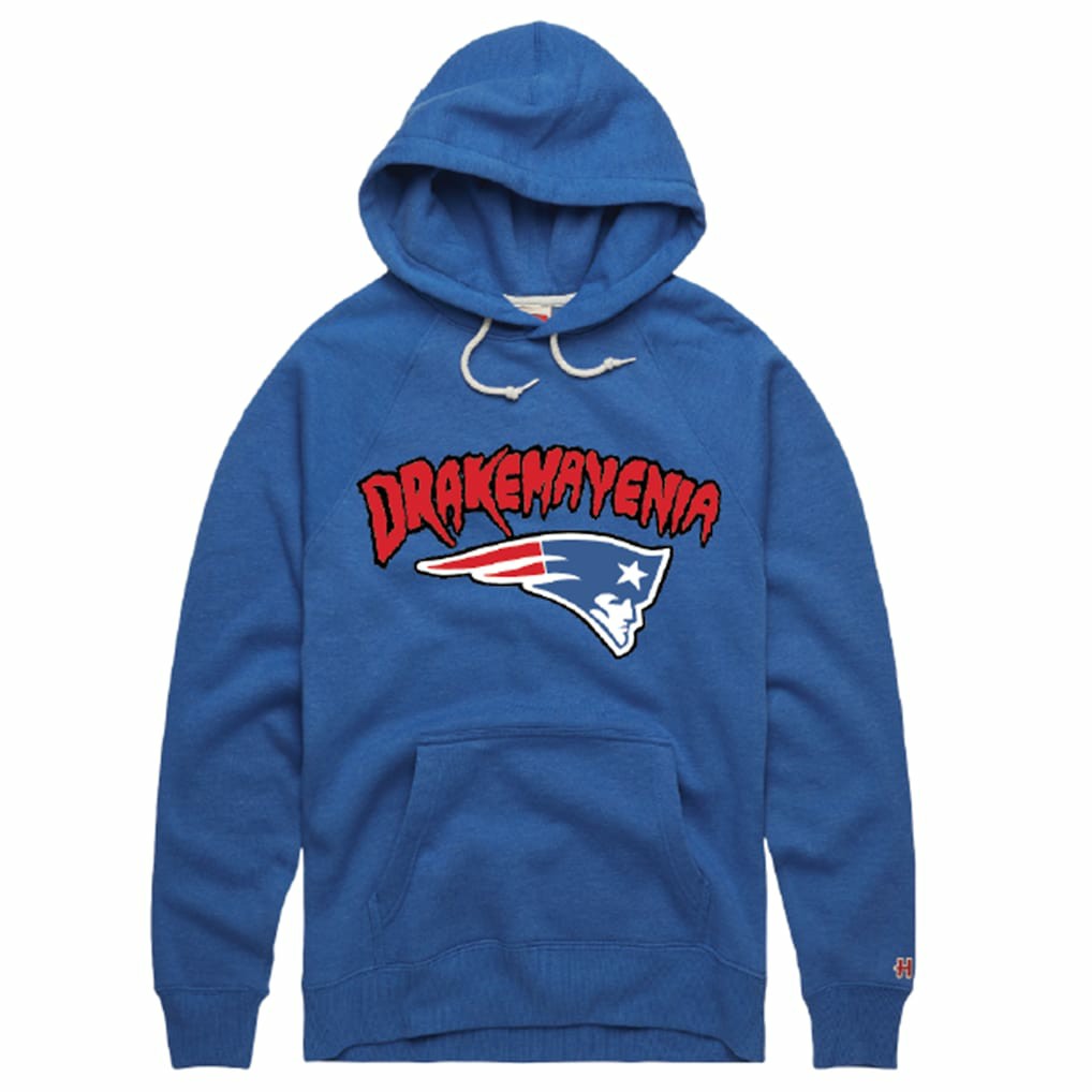 Drake Maye New England Patriots Homage Unisex Drakemayenia Tri-Blend Hoodie - Royal Hoodies