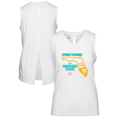 Miami Marlins Levelwear Women's 2026 Spring Training Paisley Ball Bold Tank - White Tanks
