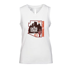 Cincinnati Reds Levelwear Women's 2026 Spring Training Paisley Ball Bold Tank - White Tanks