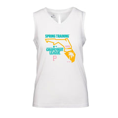 Pittsburgh Pirates Levelwear Women's 2026 Spring Training Paisley Ball Bold Tank - White Tanks