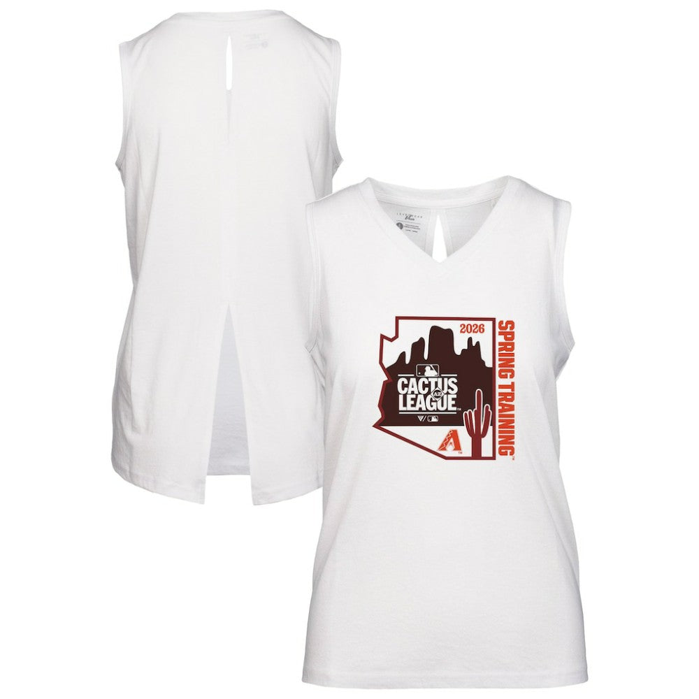 Arizona Diamondbacks Levelwear Women's 2026 Spring Training Paisley Ball Bold Tank - White Tanks