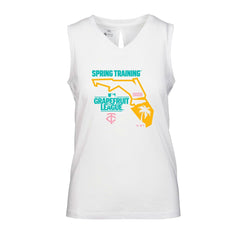Minnesota Twins Levelwear Women's 2026 Spring Training Paisley Ball Bold Tank - White Tanks