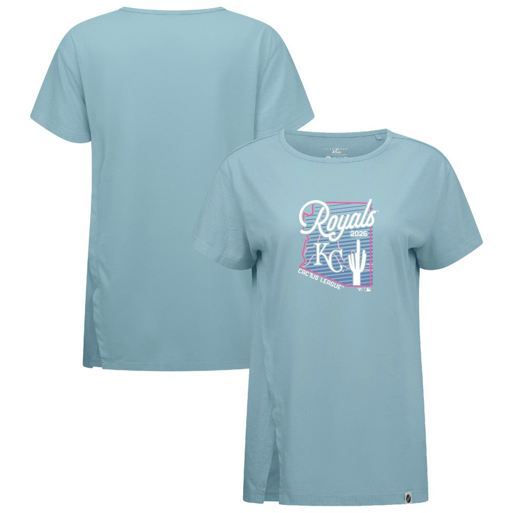 Kansas City Royals Levelwear Women's Influx Spring Training Sunrise Bold T-Shirt - Blue T-shirts