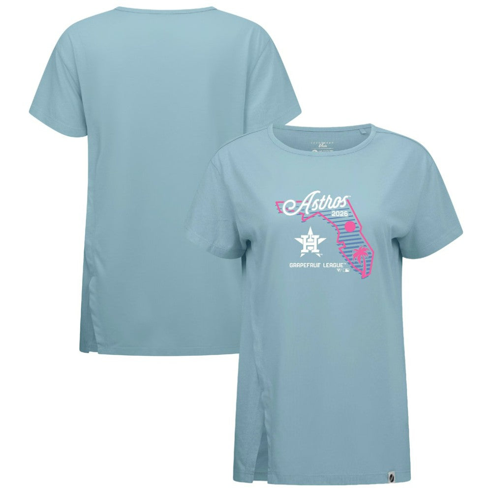Houston Astros Levelwear Women's Influx Spring Training Sunrise Bold T-Shirt - Blue T-shirts
