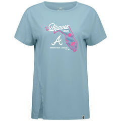 Atlanta Braves Levelwear Women's Influx Spring Training Sunrise Bold T-Shirt - Blue T-shirts