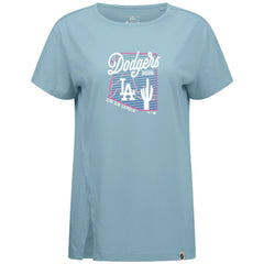 Los Angeles Dodgers Levelwear Women's Influx Spring Training Sunrise Bold T-Shirt - Blue T-shirts