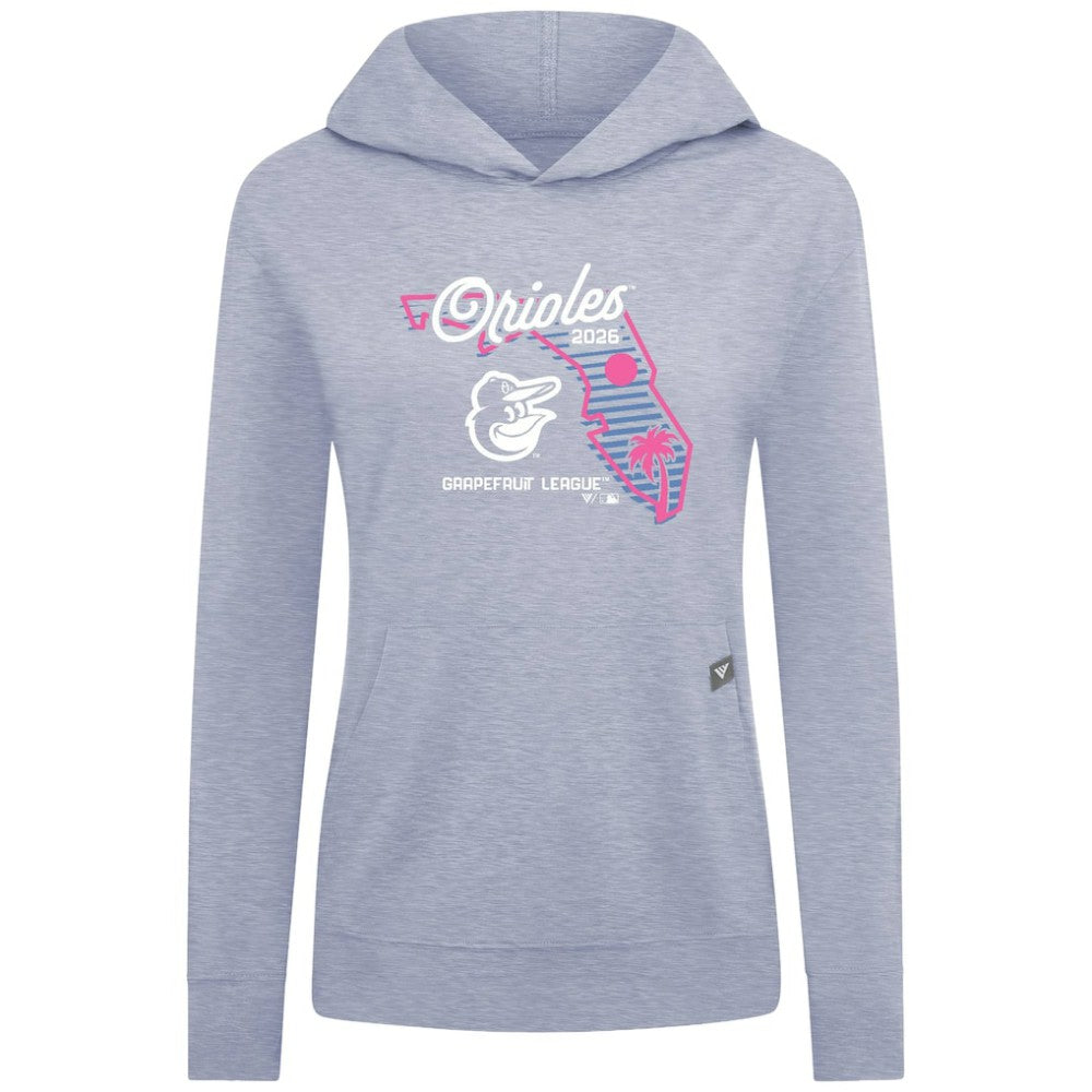 Baltimore Orioles Levelwear Women's Relay Spring Training Sunrise Bold Hoodie - Light Blue Hoodies