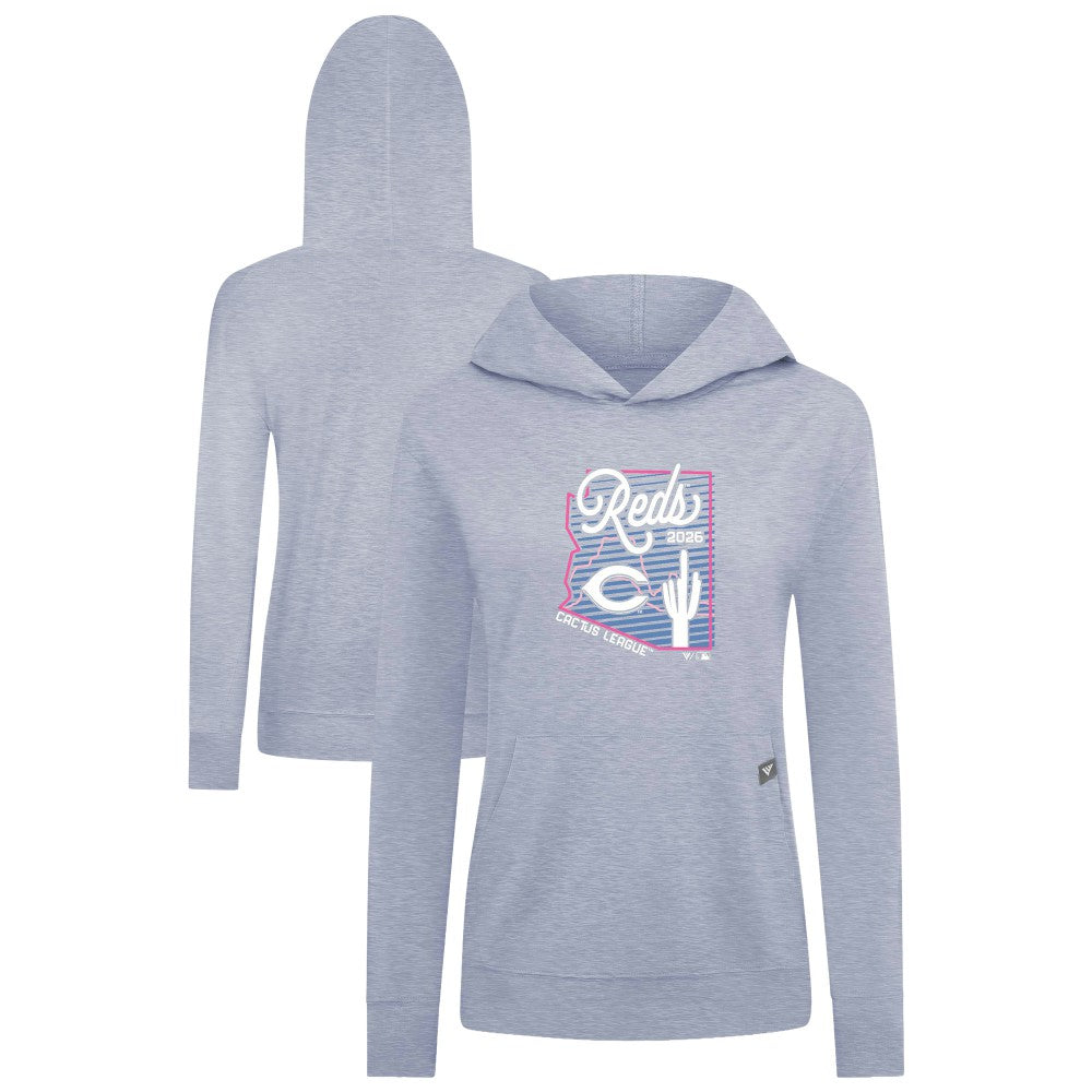 Cincinnati Reds Levelwear Women's Relay Spring Training Sunrise Bold Hoodie - Light Blue Hoodies