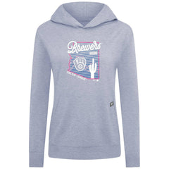 Milwaukee Brewers Levelwear Women's Relay Spring Training Sunrise Bold Hoodie - Light Blue Hoodies