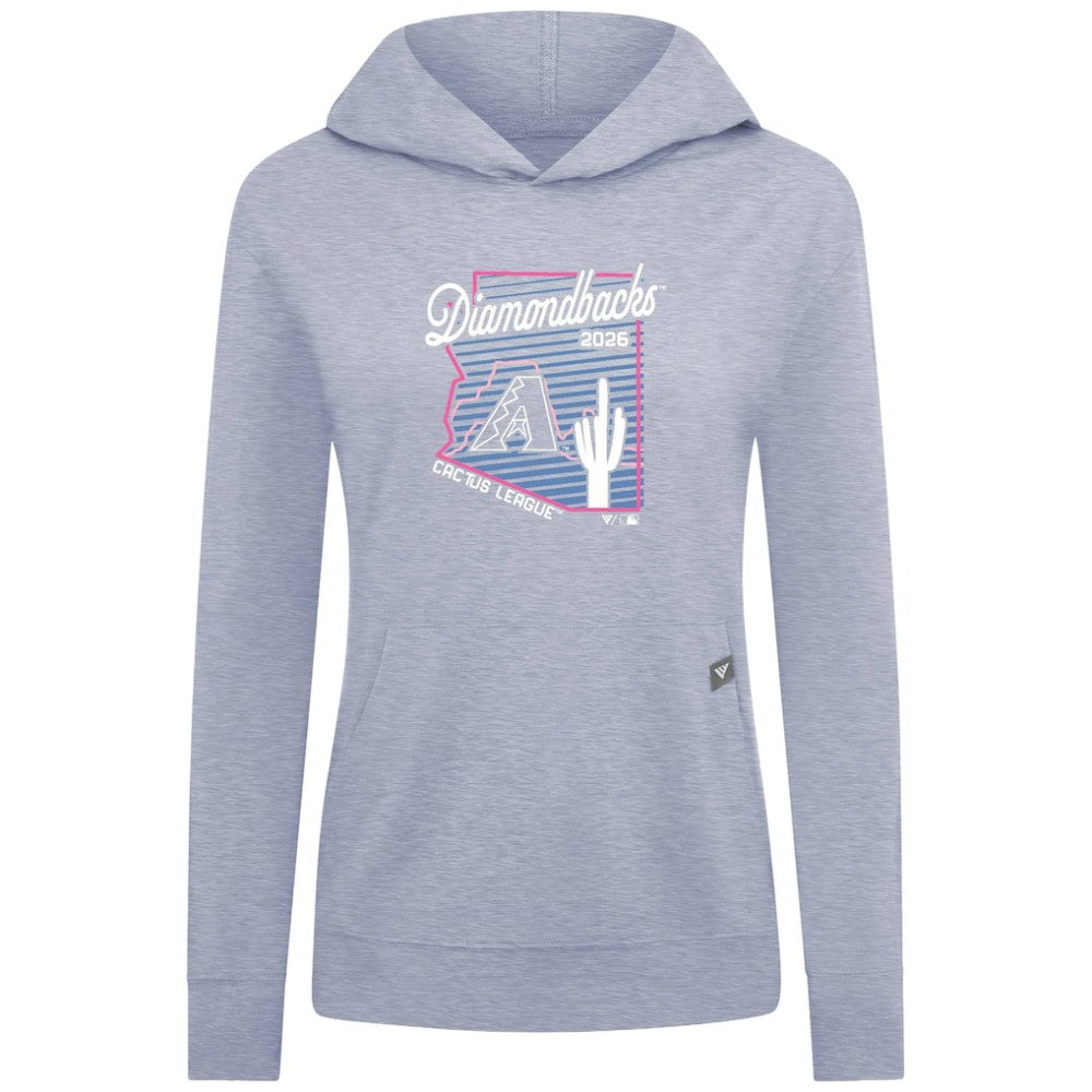 Arizona Diamondbacks Levelwear Women's Relay Spring Training Sunrise Bold Hoodie - Light Blue Hoodies