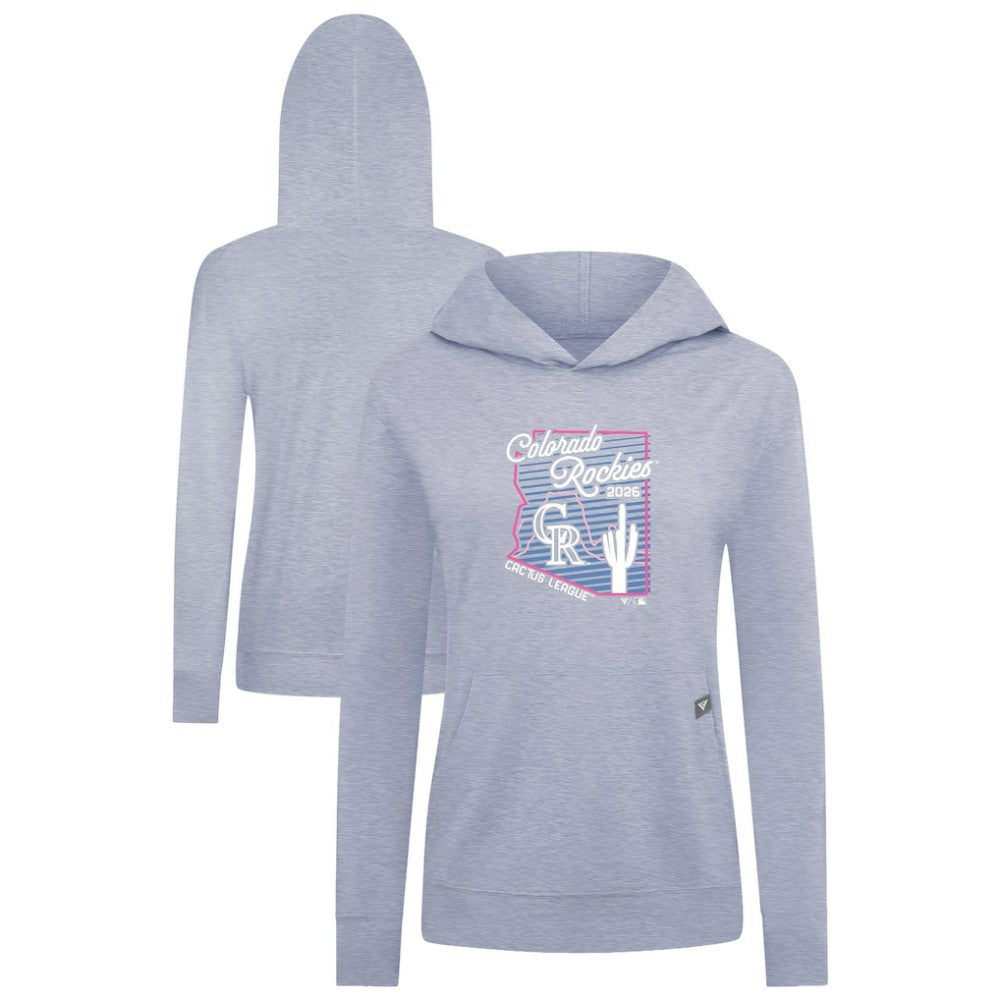 Colorado Rockies Levelwear Women's Relay Spring Training Sunrise Bold Hoodie - Light Blue Hoodies