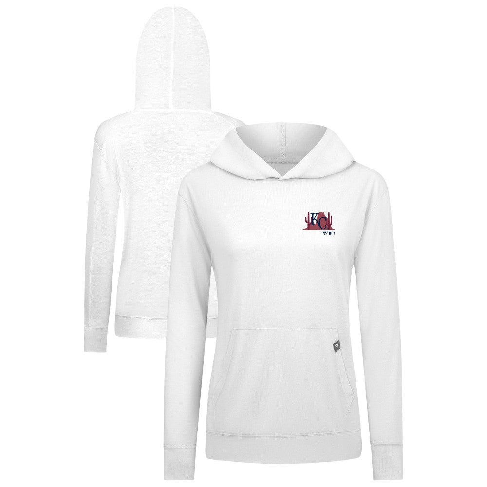 Kansas City Royals Levelwear Women's Relay Spring Break Panoramic Bold Hoodie - White Hoodies