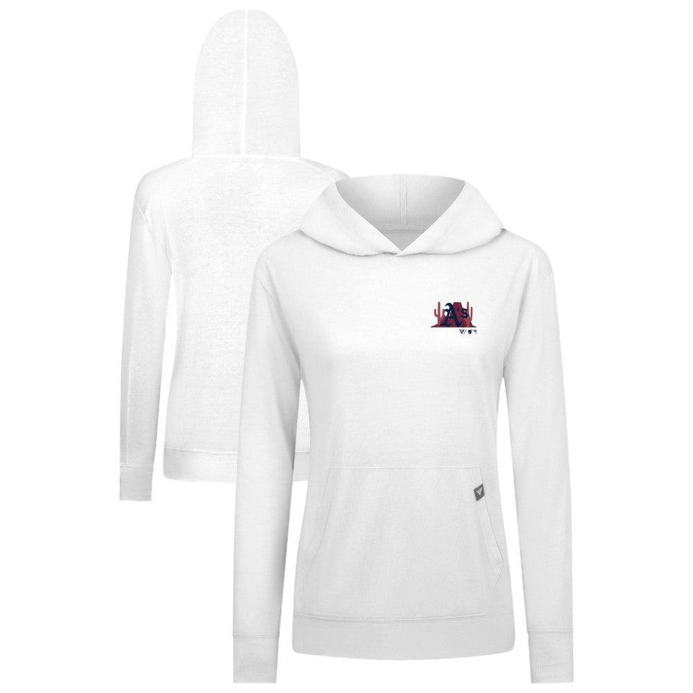 Athletics Levelwear Women's Relay Spring Break Panoramic Bold Hoodie - White Hoodies
